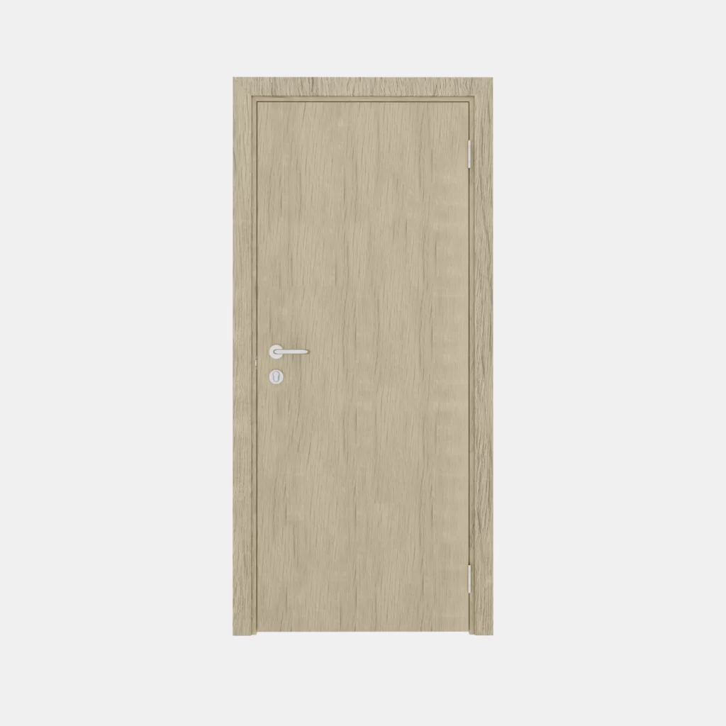 Гладкая пластиковая одностворчатая дверь POSEIDON дуб сонома светлый