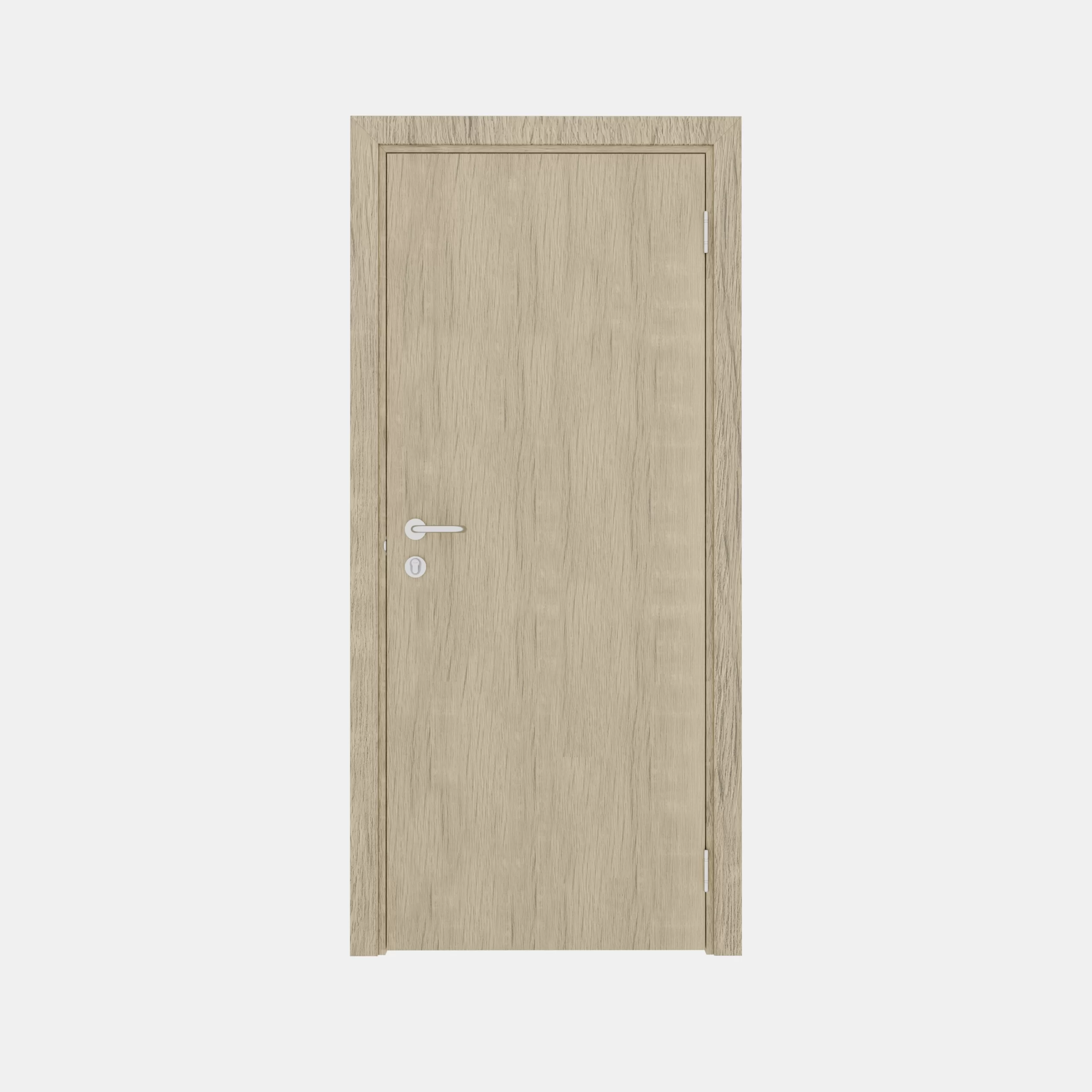 Гладкая пластиковая одностворчатая дверь POSEIDON дуб сонома светлый