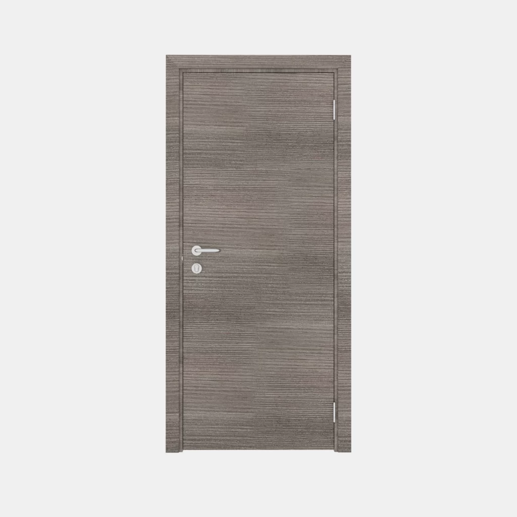 Гладкая пластиковая одностворчатая дверь POSEIDON дуб тоскано поперечный