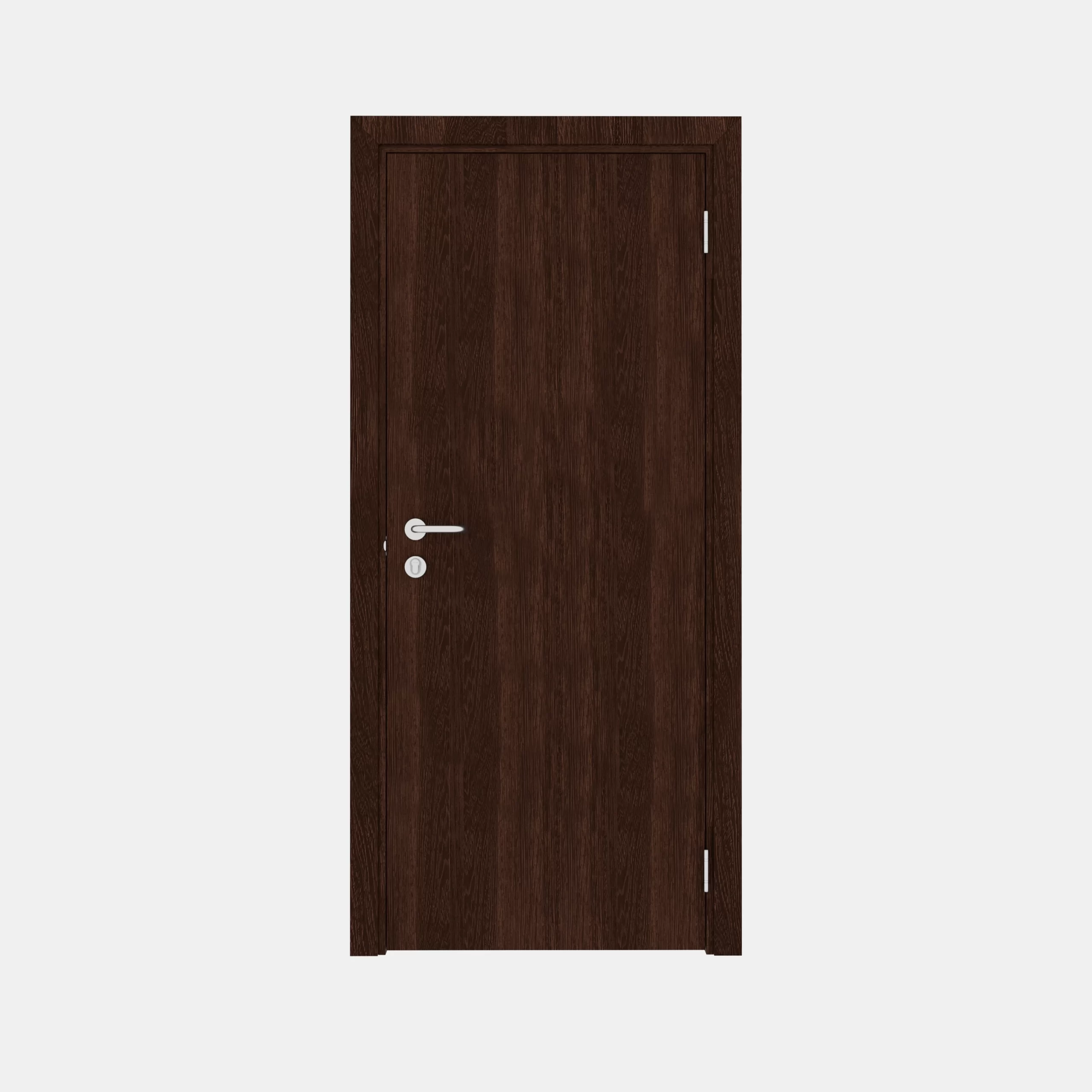 Гладкая пластиковая одностворчатая дверь POSEIDON орех 304