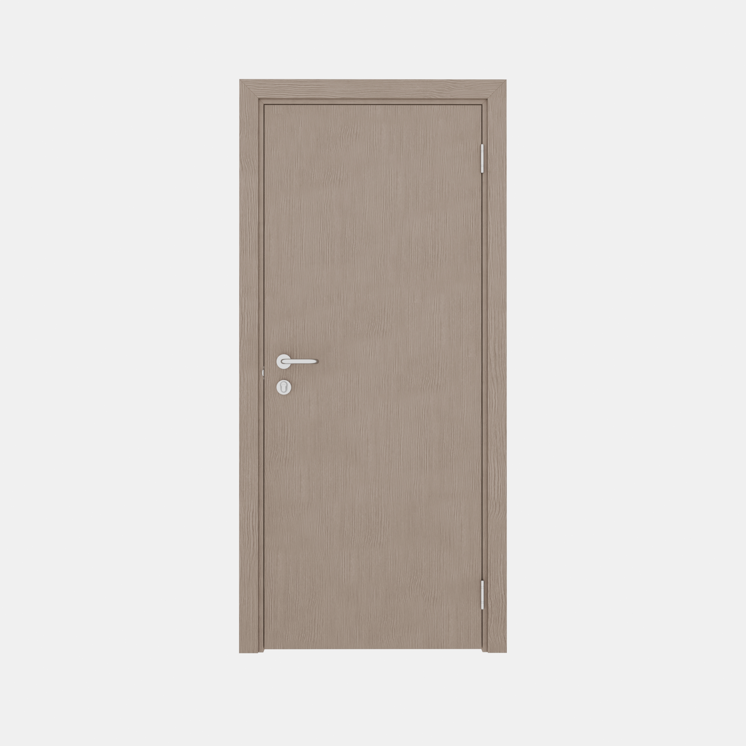 Гладкая пластиковая одностворчатая дверь POSEIDON дуб седой
