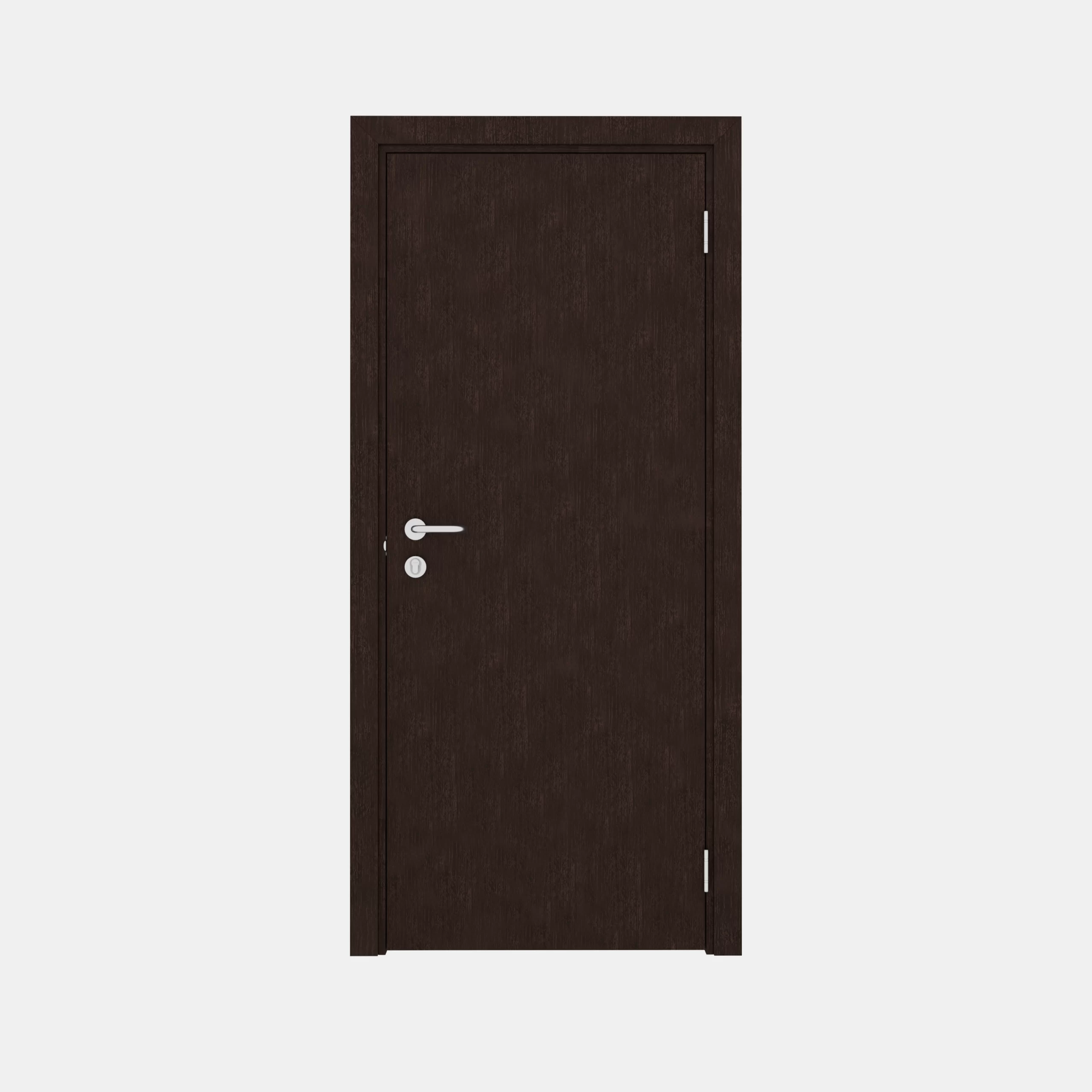 Гладкая пластиковая одностворчатая дверь POSEIDON венге 950